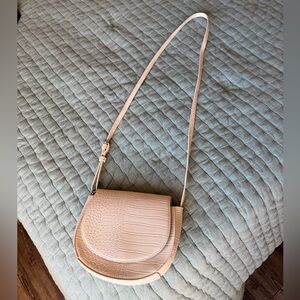 Target Saddle Cream Crossbody Bag